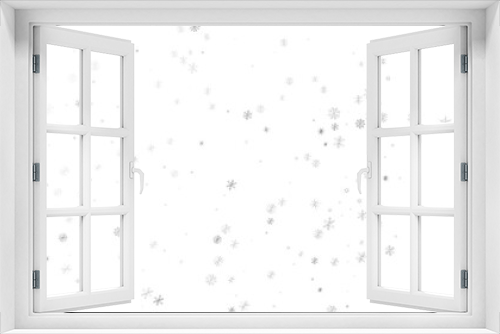 Fototapeta Naklejka Na Ścianę Okno 3D - Christmas Card - Snowflakes Of Paper In Frame  png