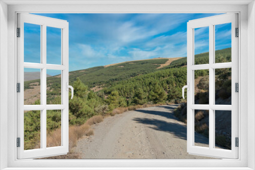 Fototapeta Naklejka Na Ścianę Okno 3D - dirt road in Sierra Nevada in southern Spain