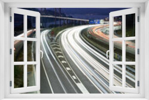 Fototapeta Naklejka Na Ścianę Okno 3D - Highway traffic flows