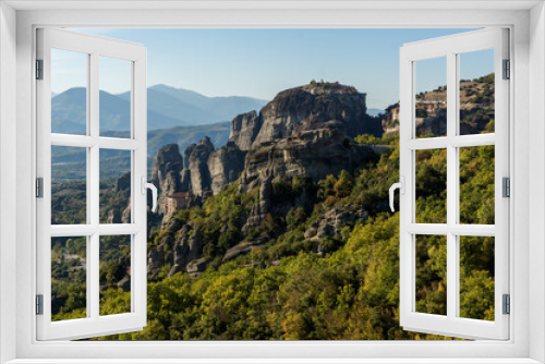 Fototapeta Naklejka Na Ścianę Okno 3D - Panoramic view of Meteora Monasteries, Greece