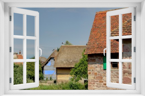 Fototapeta Naklejka Na Ścianę Okno 3D - maisons alsaciennes traditionnelles