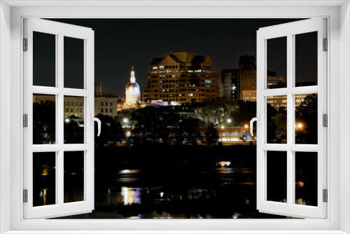 Fototapeta Naklejka Na Ścianę Okno 3D - Night Trenton Skyline, NJ