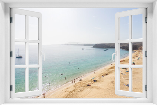 Fototapeta Naklejka Na Ścianę Okno 3D - Playa Mujeres - a popular and beautiful beach on the south coast of Lanzarote. Canary Islands, Spain.