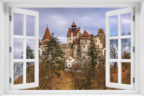 Fototapeta Naklejka Na Ścianę Okno 3D - Bran Castle, the legendary landmark in Carpathian Mountain Brasov Romania