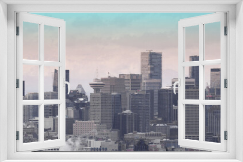 Fototapeta Naklejka Na Ścianę Okno 3D - Panorama of the skyline of Vancouver in British Columbia, Canada
