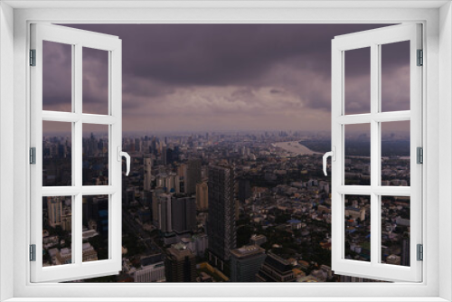 Fototapeta Naklejka Na Ścianę Okno 3D - Bangkok Skyline