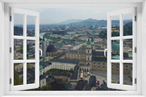 Fototapeta Naklejka Na Ścianę Okno 3D - Salzburg von Oben