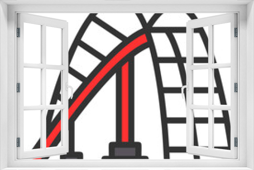 Fototapeta Naklejka Na Ścianę Okno 3D - Roller Coaster Icon