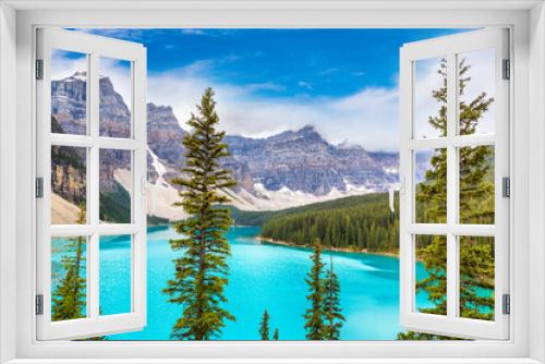 Fototapeta Naklejka Na Ścianę Okno 3D - Lake Moraine, Banff National Park