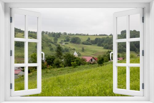 Fototapeta Naklejka Na Ścianę Okno 3D - Green summer landscape in rural Romania