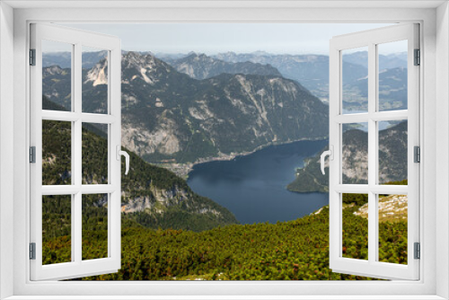 Fototapeta Naklejka Na Ścianę Okno 3D - View to Hallstatt from  Dachstein mountain