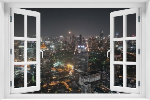 Fototapeta Naklejka Na Ścianę Okno 3D - Bangkok night sky view