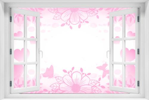 Fototapeta Naklejka Na Ścianę Okno 3D - Valentines Day Background With Hearts Png File, Wedding Background Png  
