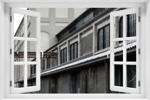 Fototapeta Naklejka Na Ścianę Okno 3D - Historische Industriegebäude in Odda, Norwegen