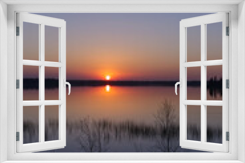 Fototapeta Naklejka Na Ścianę Okno 3D - A Colouful Sunset at Elk Island National Park