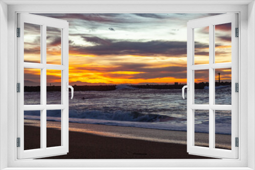 Fototapeta Naklejka Na Ścianę Okno 3D - sunset in the beach