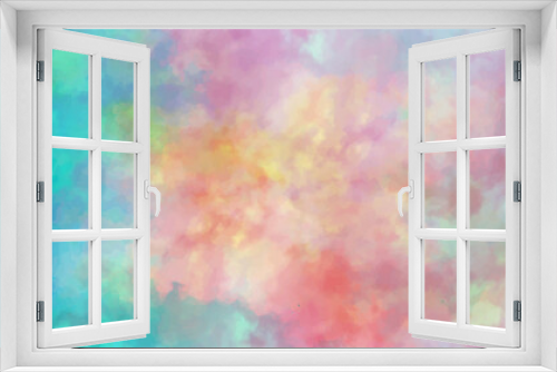 Fototapeta Naklejka Na Ścianę Okno 3D - Abstract colorful watercolor background with colorful smoke, colorful watercolor background for wallpaper, decoration, graphics design, web design and for making painting.><	