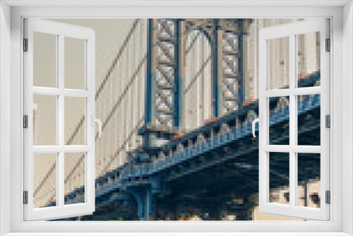 Fototapeta Naklejka Na Ścianę Okno 3D - Manhattan bridge famous view of one of the symbols of New York