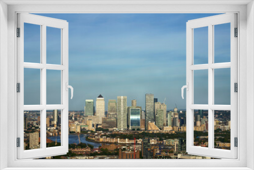 Fototapeta Naklejka Na Ścianę Okno 3D - London city office buildings and skyscrapers panorama skyline