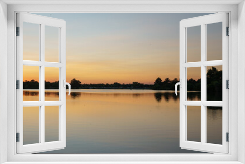 Fototapeta Naklejka Na Ścianę Okno 3D - Lake Sunset