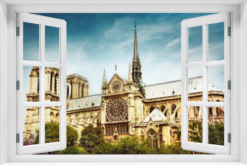 Fototapeta Naklejka Na Ścianę Okno 3D - Notre dame de Paris