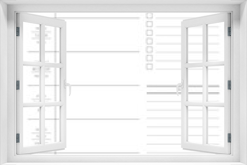 Fototapeta Naklejka Na Ścianę Okno 3D - Weekly calendar planner page