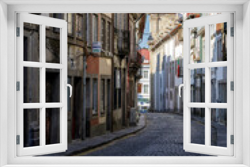 Fototapeta Naklejka Na Ścianę Okno 3D - On street of Braga, Portugal.