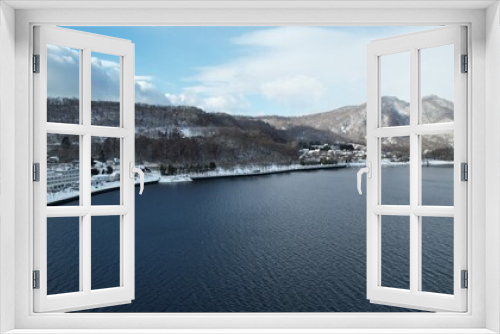 Fototapeta Naklejka Na Ścianę Okno 3D - Hokkaido, Japan - December 15, 2022: Lake Toya During Winter Season