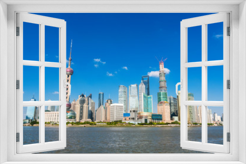 Fototapeta Naklejka Na Ścianę Okno 3D - cityscape of shanghai