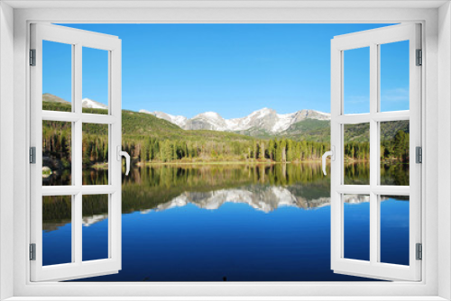 Fototapeta Naklejka Na Ścianę Okno 3D - Reflection in Sprague lake, Rocky Mountain National Park, CO