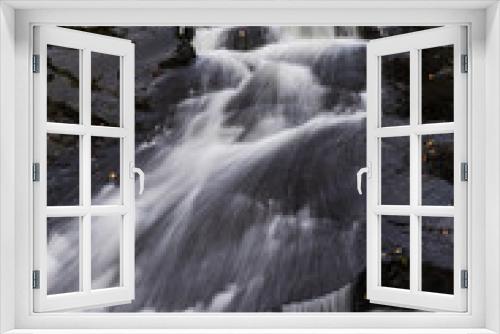 Fototapeta Naklejka Na Ścianę Okno 3D - Autum Waterfalls on River Ogwen II