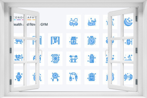 25 Gym Blue icon pack