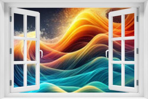 Dynamic Colorful wave illustration Background