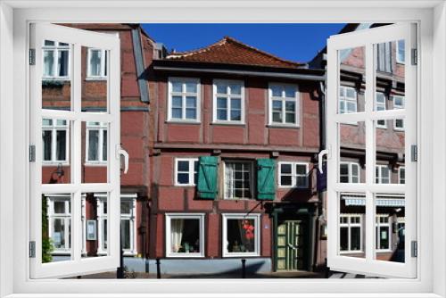 Fototapeta Naklejka Na Ścianę Okno 3D - Historical Buildings in the Old Hanse Town Stade, Lower Saxony