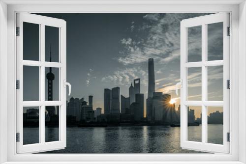 Fototapeta Naklejka Na Ścianę Okno 3D - Shanghai city