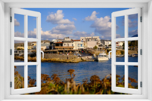 Fototapeta Naklejka Na Ścianę Okno 3D - View to port of Sissi at Crete, Greece