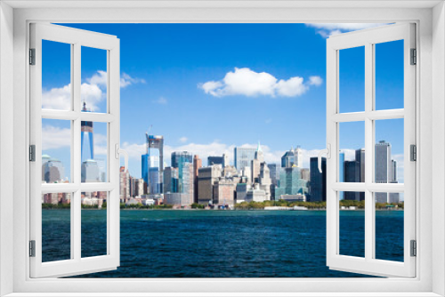 Fototapeta Naklejka Na Ścianę Okno 3D - The New York City Downtown w the Freedom tower