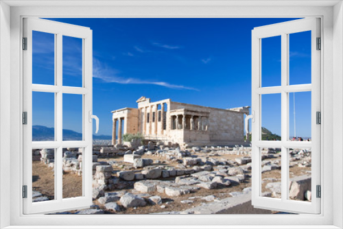 Fototapeta Naklejka Na Ścianę Okno 3D - The Erechtheion on Acropolis of Athens in Greece.