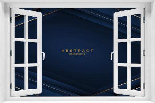 dark blue luxury premium background and gold line.