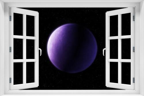 Fototapeta Naklejka Na Ścianę Okno 3D - Exoplanet in far space, beautiful giant planet, extrasolar planet covered with clouds. Amazing alien world.