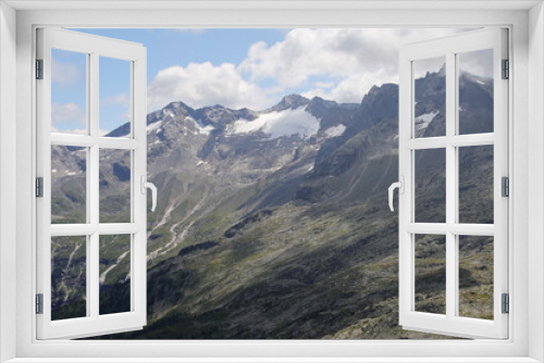 Fototapeta Naklejka Na Ścianę Okno 3D - Panorama opening from Kreuzkogel mountain, Grossarltal, Austria	