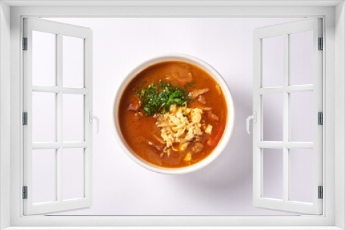 Fototapeta Naklejka Na Ścianę Okno 3D - solyanka soup. on a white background