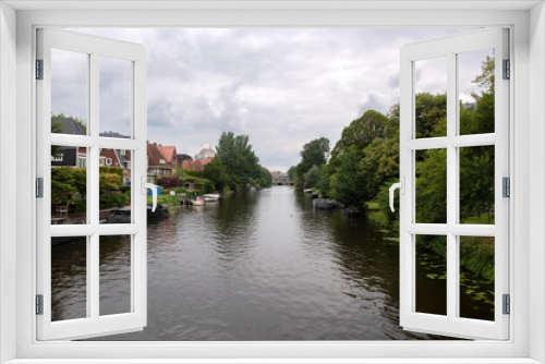 Fototapeta Naklejka Na Ścianę Okno 3D - View From The Timo Smeehuijzenbrug Bridge At Amsterdam The Netherlands 21-8-2021