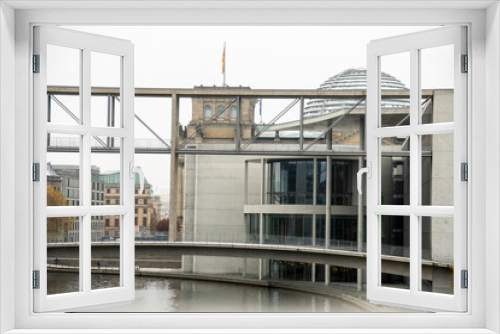 Fototapeta Naklejka Na Ścianę Okno 3D - Reichstag panorama Berlin