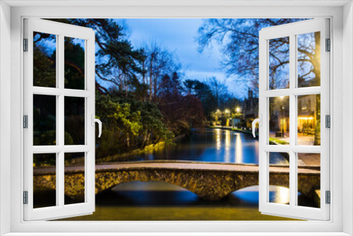 Fototapeta Naklejka Na Ścianę Okno 3D - The River At Bourton-on-the-Water In The Cotswolds In Winter
