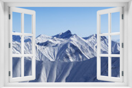 Fototapeta Naklejka Na Ścianę Okno 3D - Winter mountains in nice day
