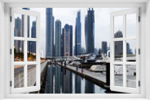 Fototapeta Naklejka Na Ścianę Okno 3D - Yachts and boats in Dubai Marina, United Arab Emirates