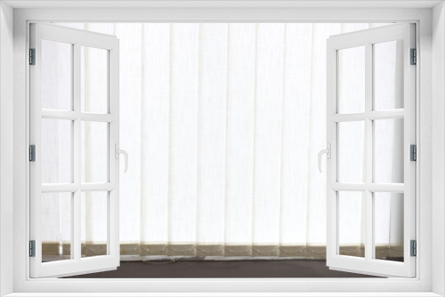 Fototapeta Naklejka Na Ścianę Okno 3D - the window through which daylight passes is closed with modern blinds