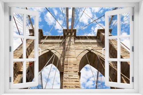 Fototapeta Naklejka Na Ścianę Okno 3D - manhattan bridge detail