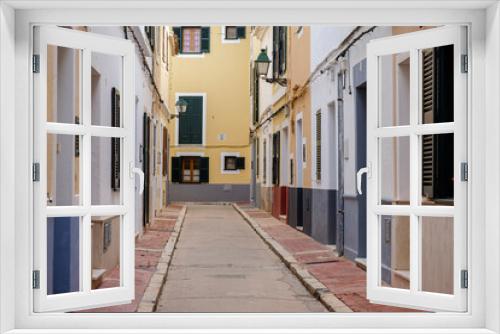 Fototapeta Naklejka Na Ścianę Okno 3D - Qui No Passa alley, Ciutadella, Menorca, Balearic Islands, Spain